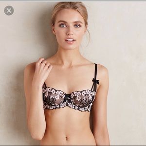 L’agent Kaity nonpadded balcony 36D black & pink